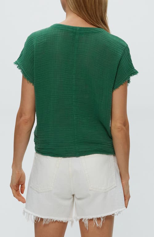 Michael Stars Evie Gauze Faux Wrap Top In Palm
