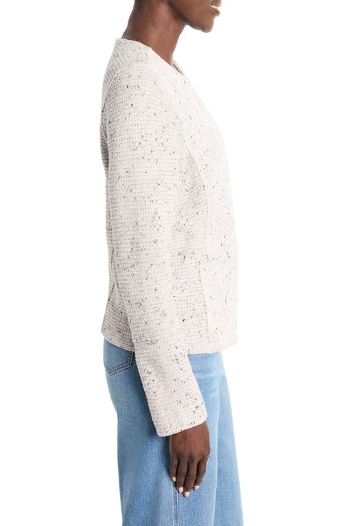 Nic + Zoe Nic+zoe Woven & Knit Zip Jacket In Sugar Cookie