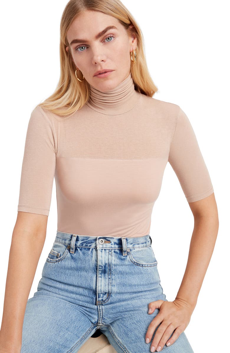 Marcella Niko Jersey Turtleneck Top, Alternate, color, 
