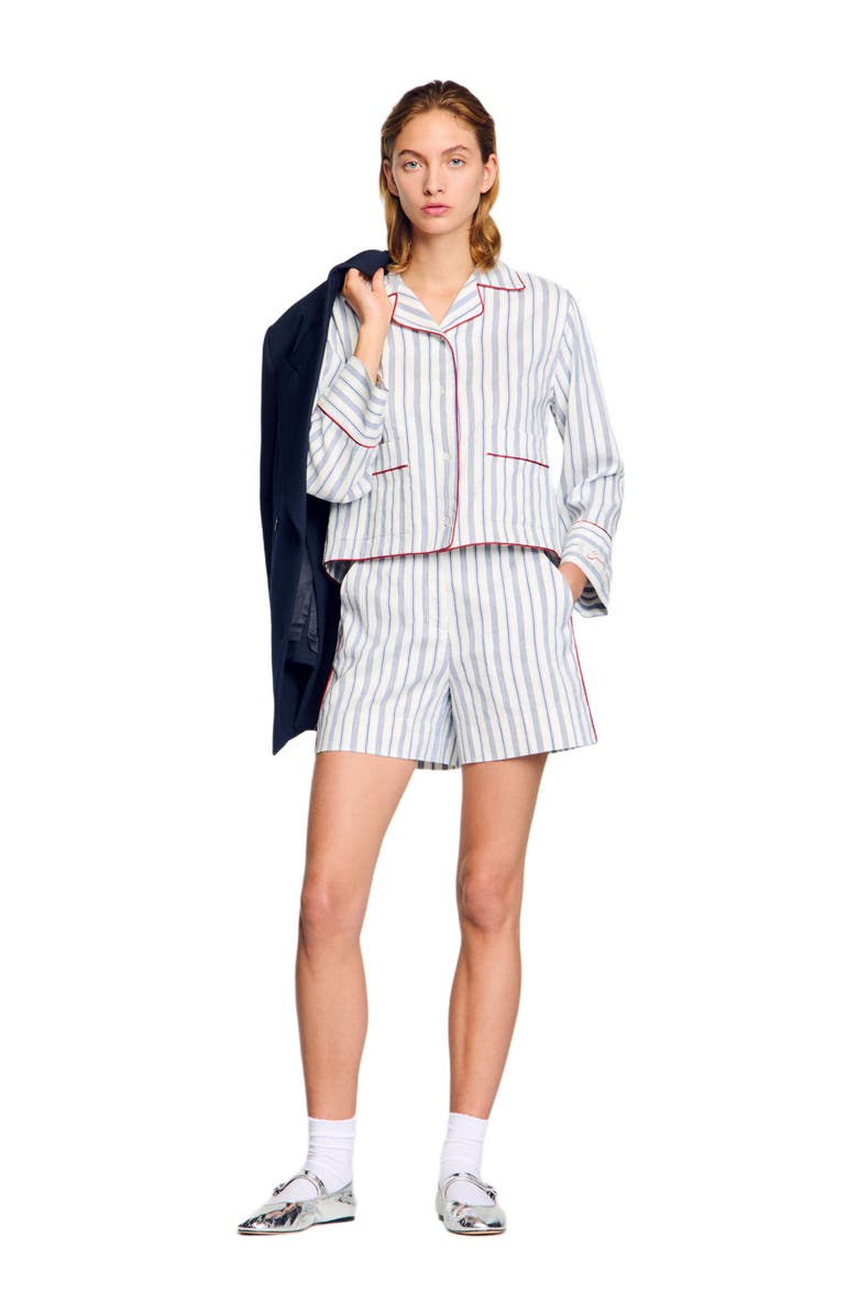 SANDRO Striped shirt, Alternate, color, 