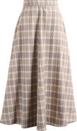 Reformation Peony Plaid Flare Skirt