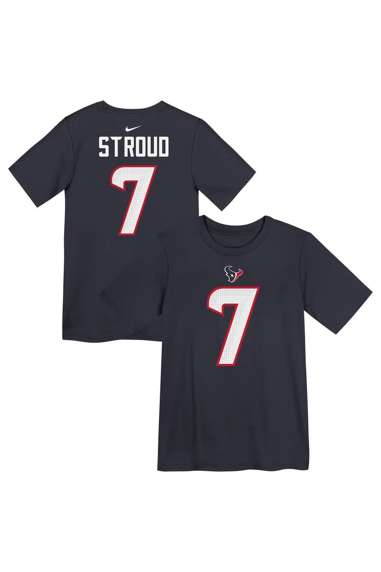 Preschool Nike C.J. Stroud Navy Houston Texans Player Name & Number T-Shirt, Main, color, Navy