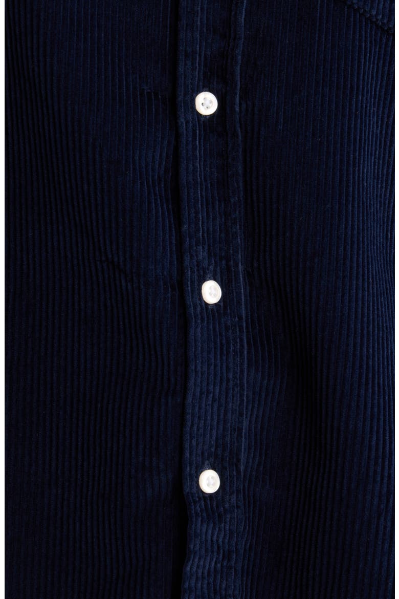 Eileen Relaxed Corduroy Button-Up Shirt, Alternate, color, CLASSIC NAVY