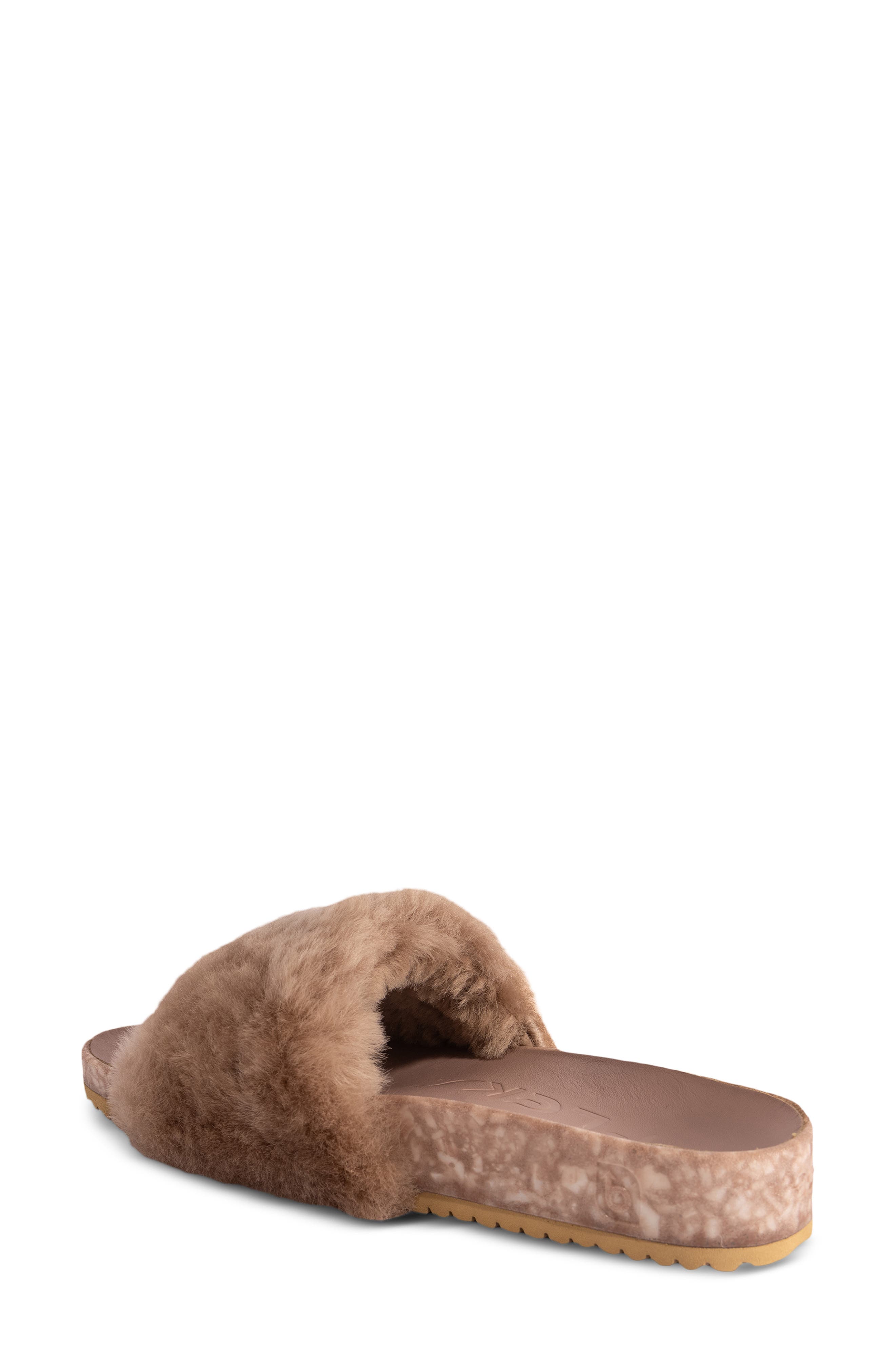 San Ysidro Genuine Shearling Slide Sandal, Alternate, color, BLUSHED