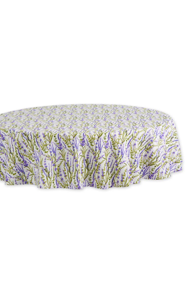 Design Imports Lavender Fields Round Tablecloth, Main, color, Purple