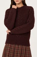 ASTR the Label Taran Cable Knit Crewneck Sweater