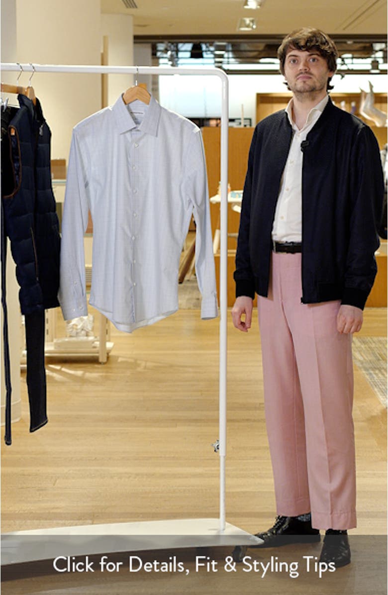 Trim Fit Check Non Iron Cotton Dress Shirt, sales video thumbnail