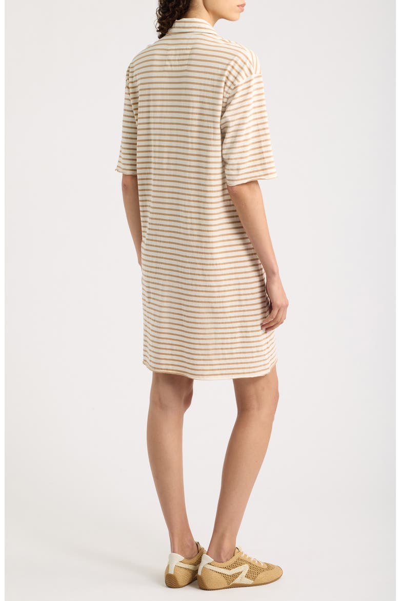Mini Emma Striped Cotton T-Shirt Dress, Alternate, color, VINTAGE WHITE CAMEL STRIPE