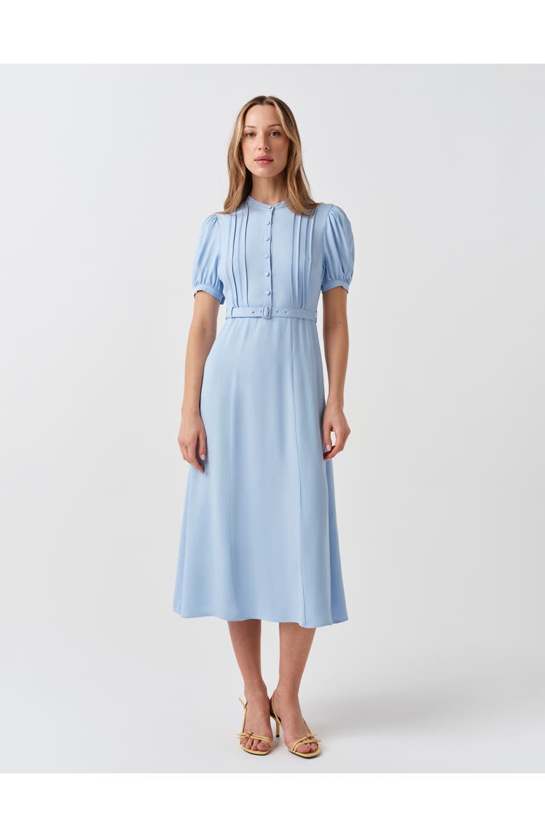 Ghost London Francis Round Neck Crepe Midi Dress, Alternate, color, Light Blue