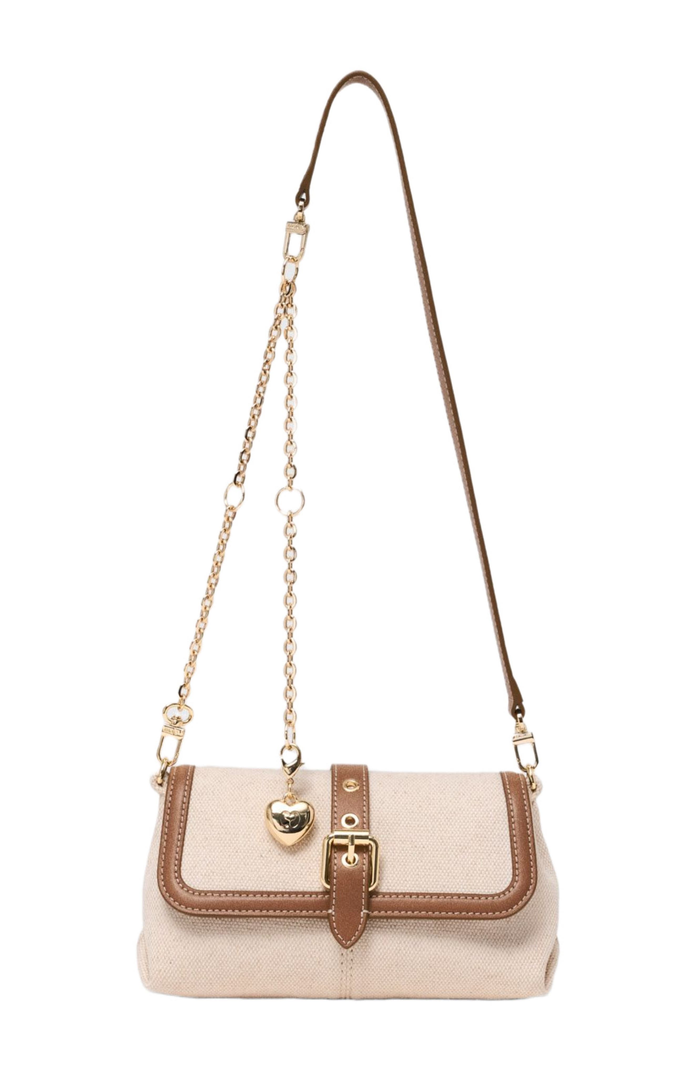 maje Miss M walk canvas & leather mix, Main, color, Moka/White