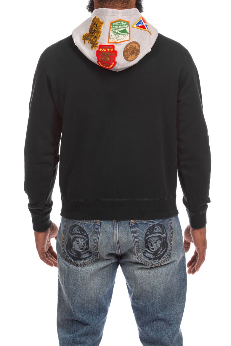 Patches Graphic Hoodie, Alternate, color, BLACK