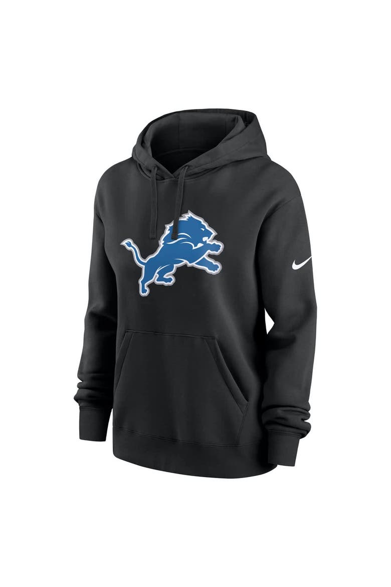 Women's Nike Black Detroit Lions Club Fleece Pullover Hoodie, Alternate, color, Black