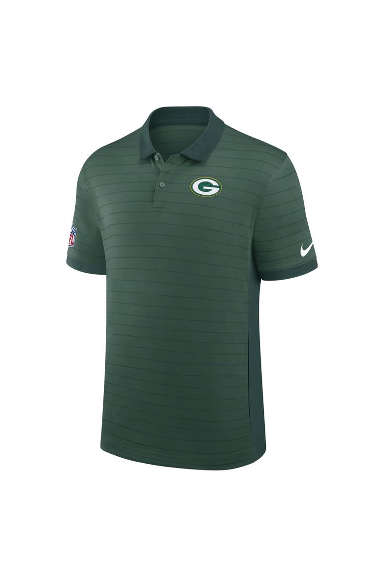 Men's Nike Green Green Bay Packers Sideline Victory Stripe Performance Polo, Alternate, color, Green