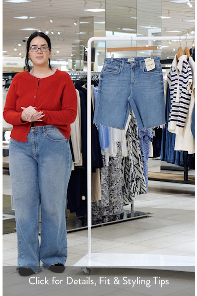 River Raw Hem Denim Bermuda Shorts video