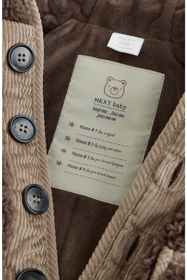 Kids' Borg Fleece Hooded Jacket, Alternate, color, BROWN