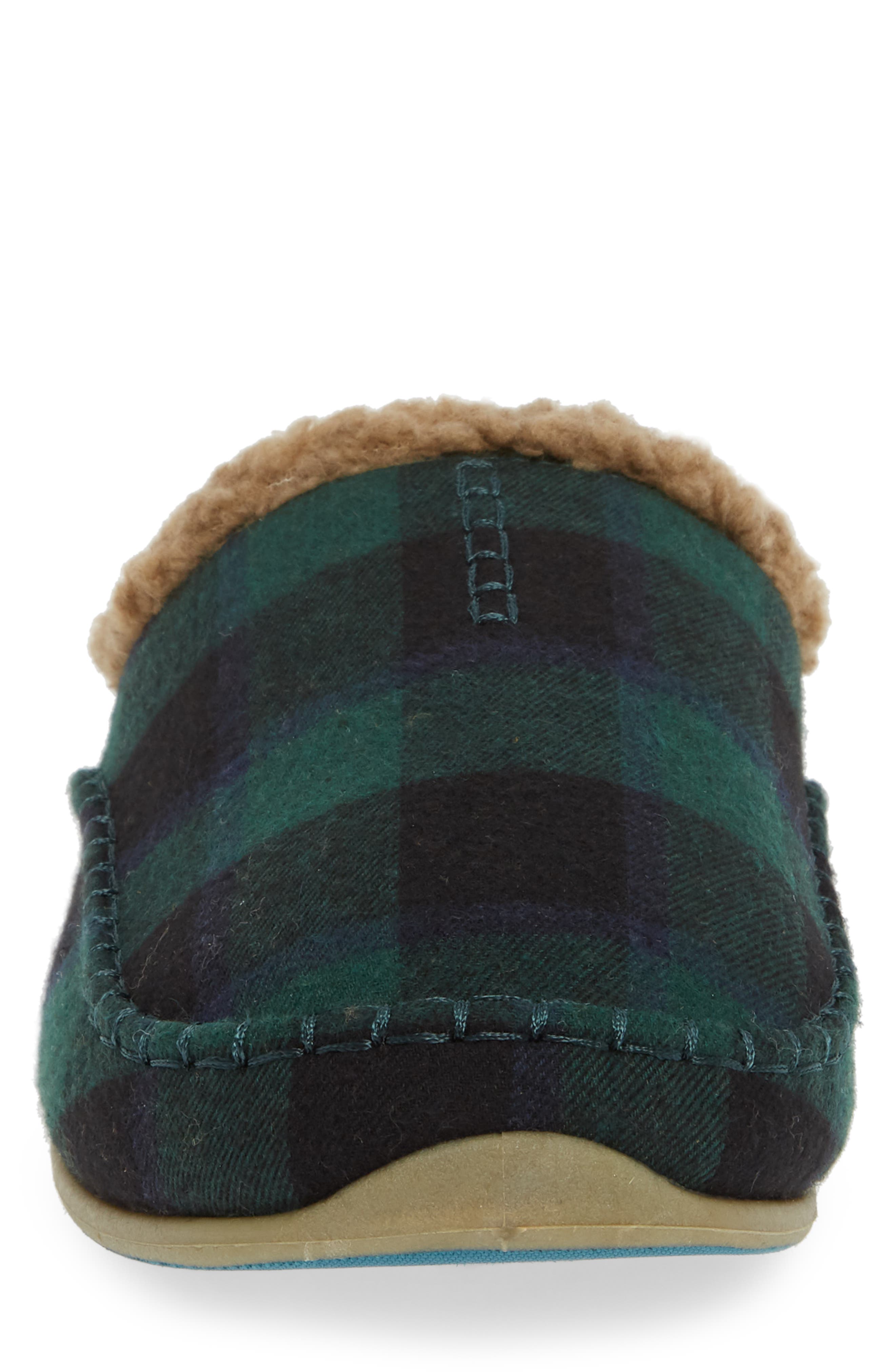 Nordic Slipper, Alternate, color, DARK GREEN / BLACK