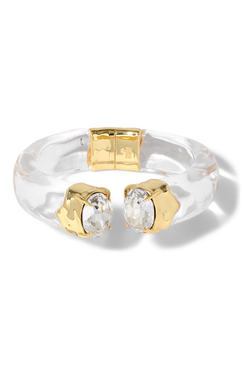 Bonbon Crystal Lucite® Hinged Bracelet, Main, color, GOLD