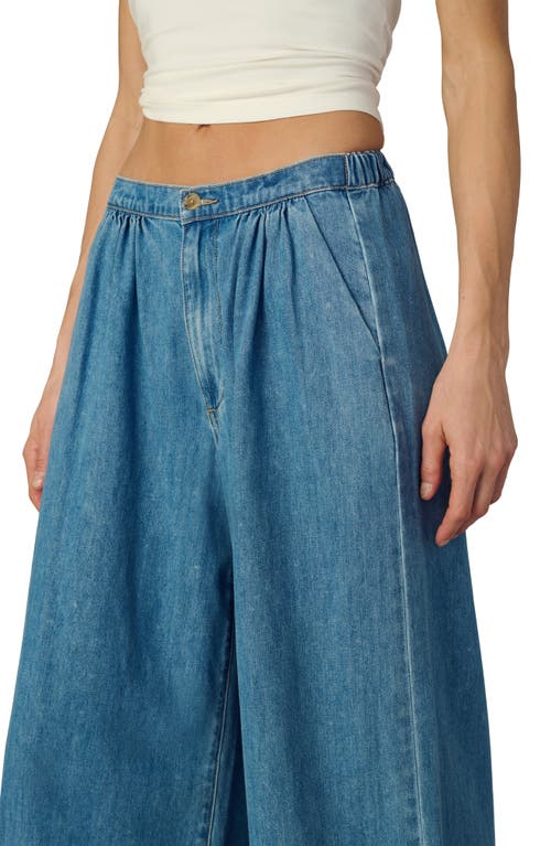 Joe's Jeans The Ruched Palazzo Wide Leg Jeans In Blue