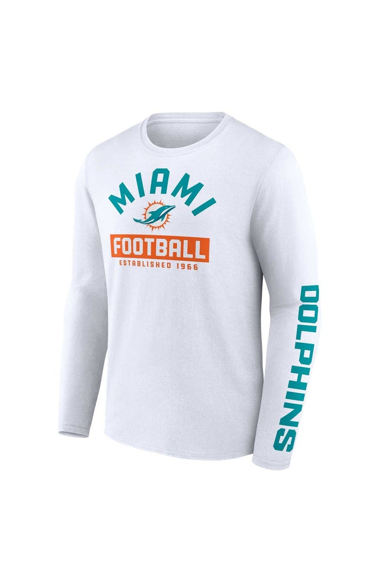 FANATICS Men's Fanatics Branded White Miami Dolphins Long Sleeve T-Shirt, Alternate, color, 
