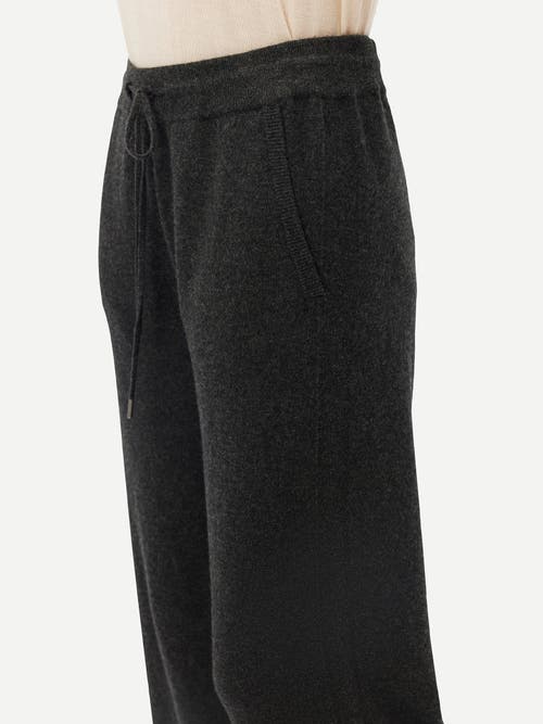 Gobi Mongolian Cashmere Cashmere Straight Leg Jogger In Charcoal