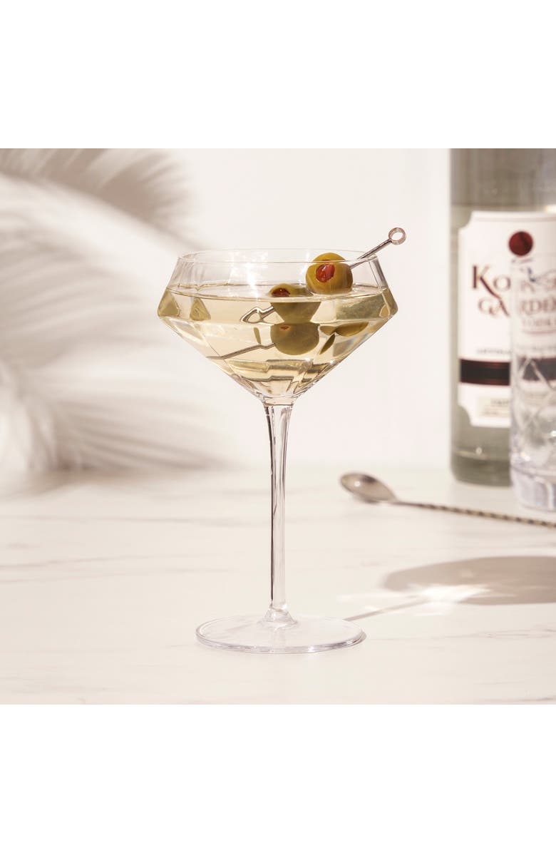 Viski Seneca Crystal Diamond Martini Glasses Set of 2, Alternate, color, Clear