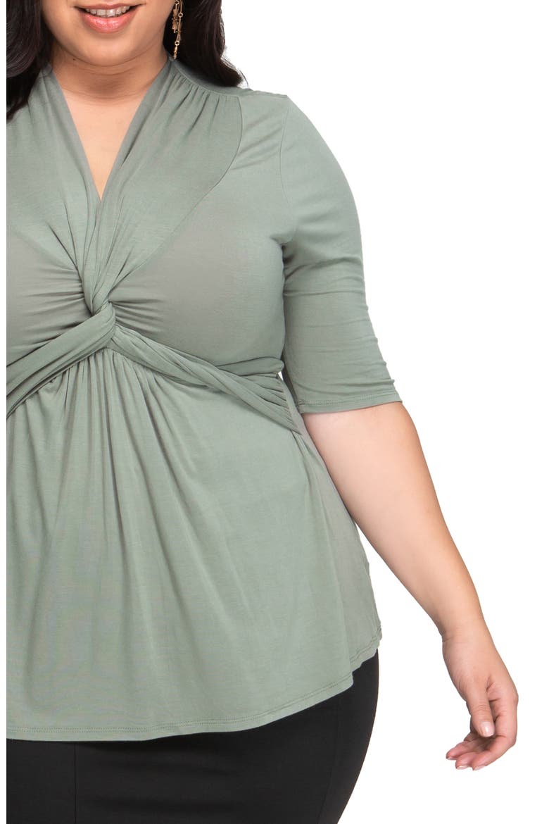 Caycee Twist Top, Alternate, color, THYME