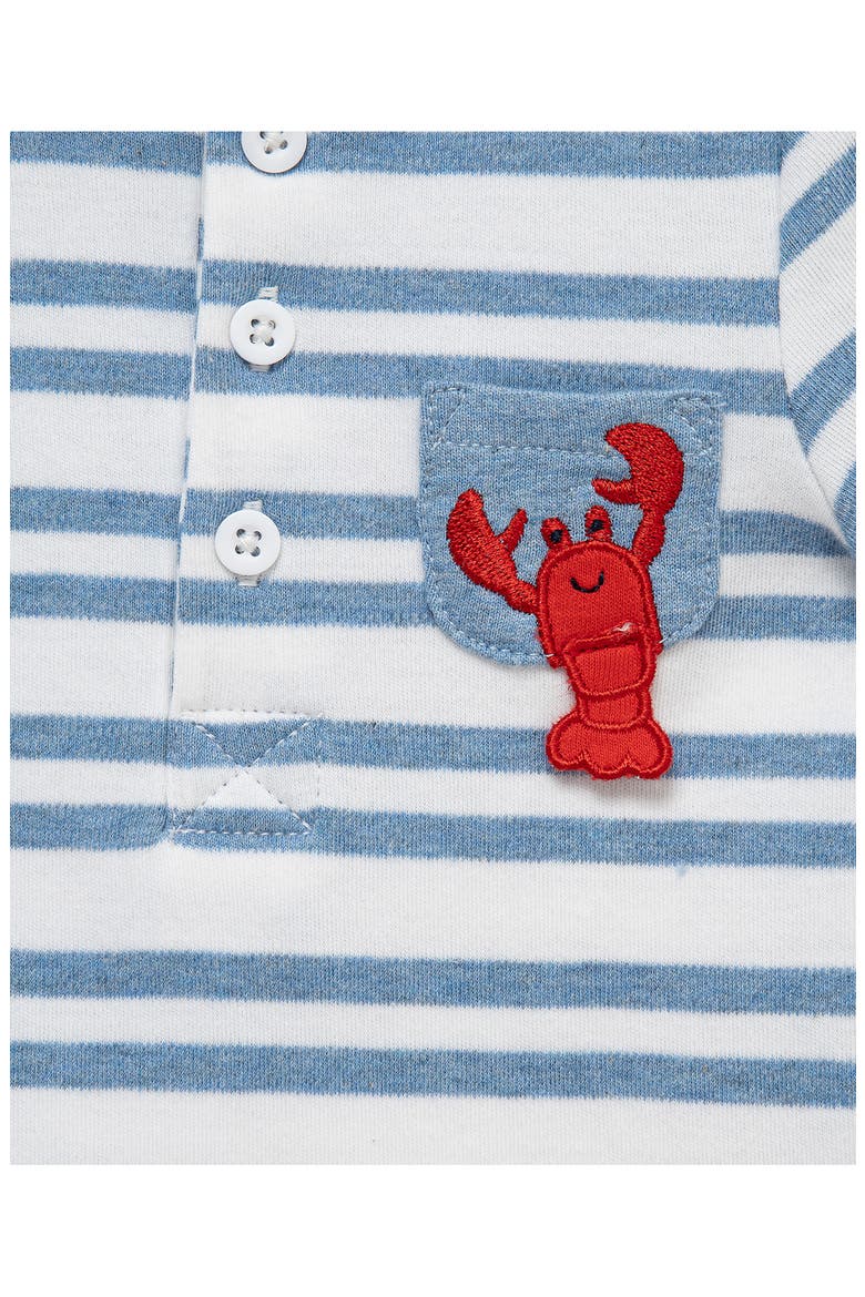 Lobster Bodysuit & Shorts Set, Alternate, color, BLUE