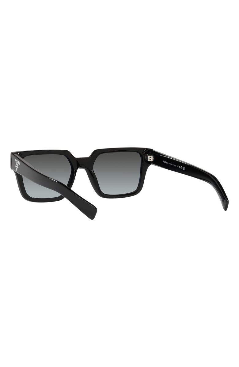 Prada 54mm Gradient Square Sunglasses, Alternate, color, Black