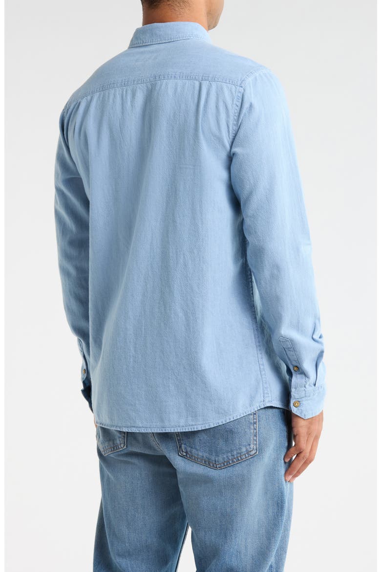 Scholar Organic Cotton Chambray Button-Down Shirt, Alternate, color, BLEACHED
