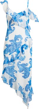 Sam Edelman Scroll Print Asymmetric Dress