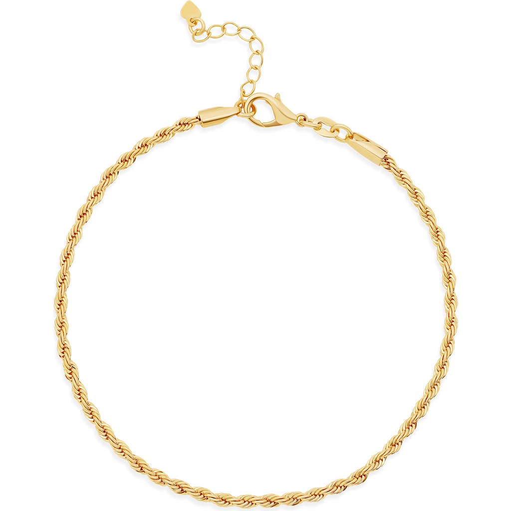 Shymi Thin Chain Anklet In Gold