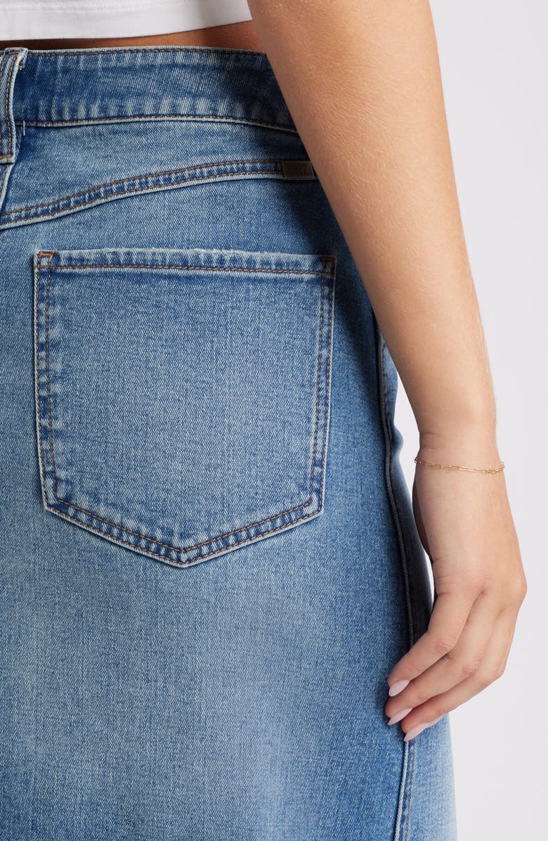 1822 Denim Front Slit Denim Maxi Skirt, Alternate, color, 