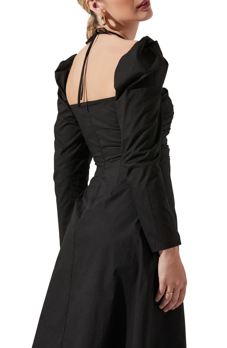 ASTR the Label Long Sleeve Tie Neck Dress, Alternate, color, 