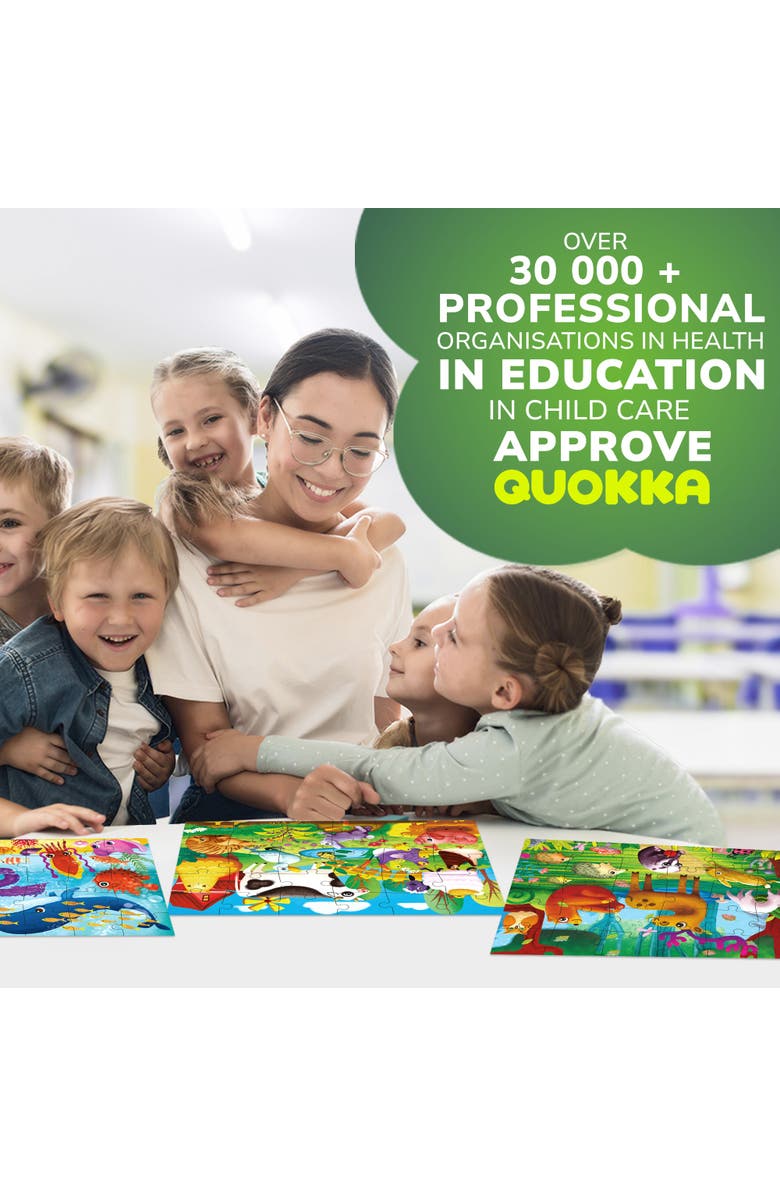 Quokka 30-Piece Puzzle Set for Kids, Alternate, color, Farm, Forest, Ocean, Africa