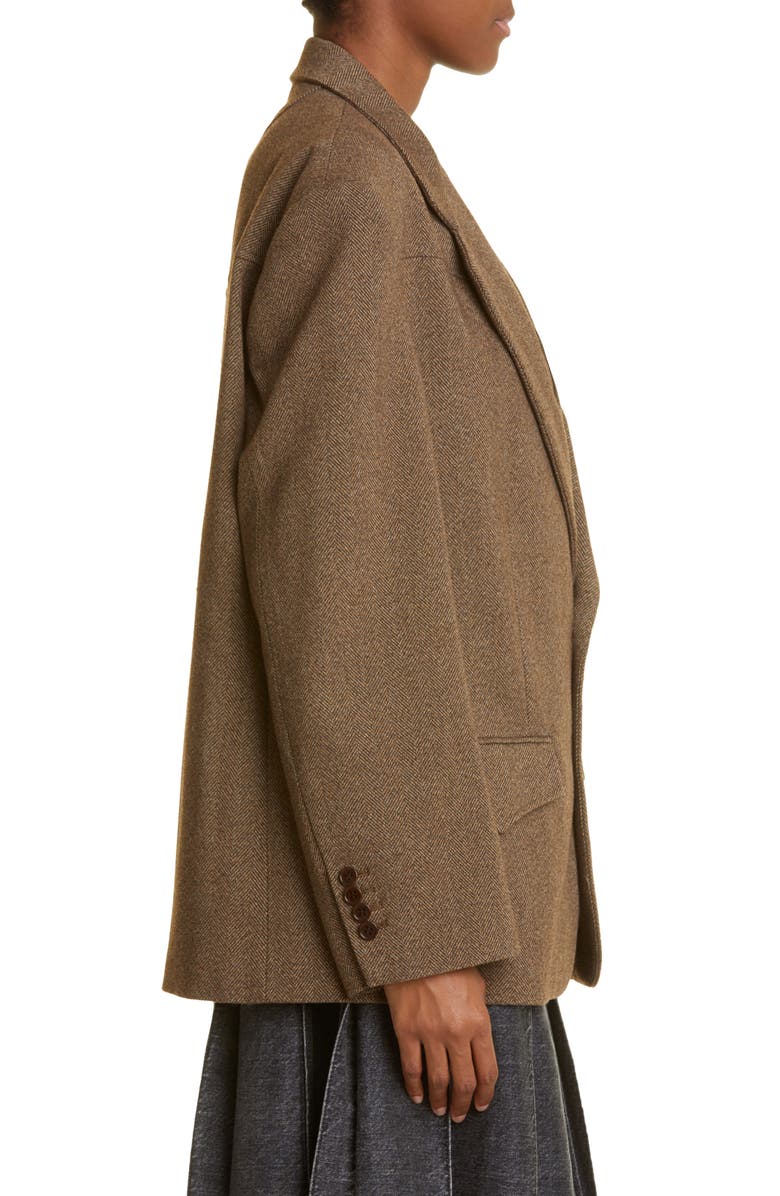 Commission Gender Inclusive Roadhouse Herringbone Oversize Single Breasted Blazer, Alternate, color, 