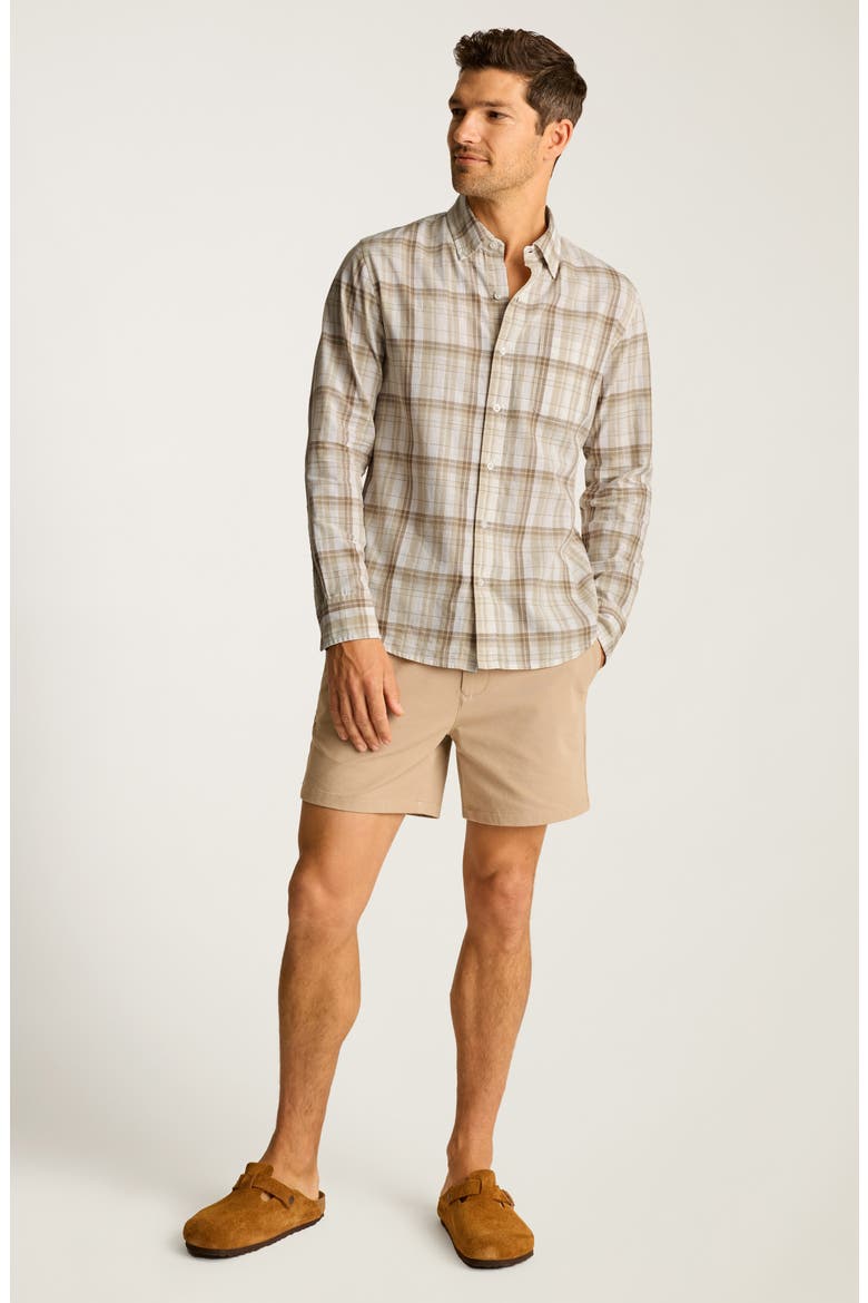 Slim Fit Plaid Cotton Madras Button-Down Shirt, Alternate, color, GORVY PLAID W SLUB C28