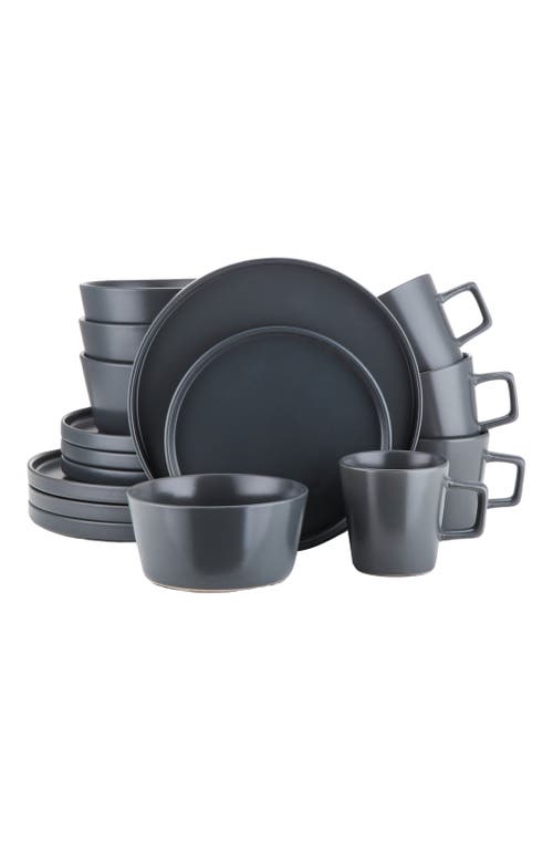 Stone Lain Celina Stoneware 16-piece Dinnerware Set In Black
