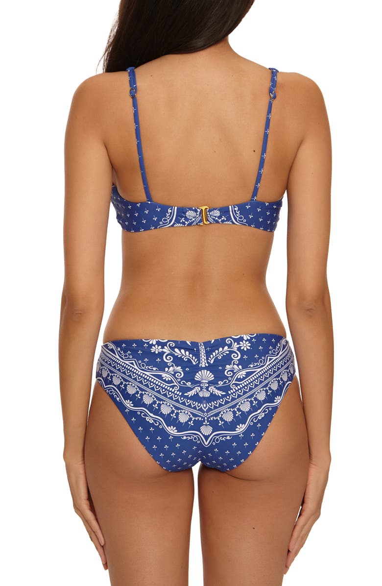 Becca Seaside Ranch Halter Bikini Top, Alternate, color, Navy