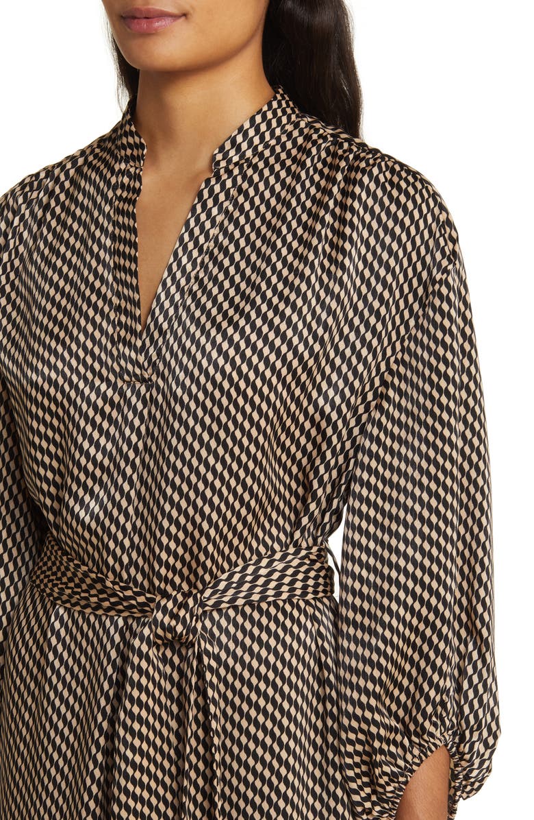 ZOE AND CLAIRE Tie Belt Midi Dress, Alternate, color, 