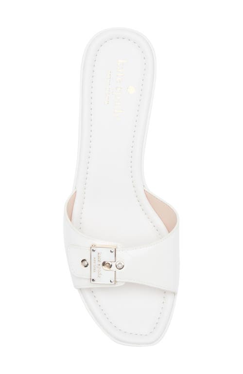 Kate Spade New York Genoa Slide Sandal In Optic White