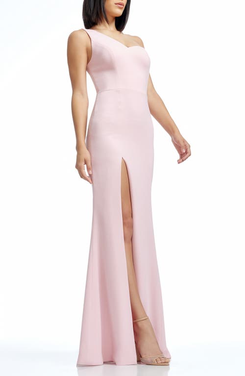 Shop Dress The Population Magdalynn Asymmetric One Shoulder Mermaid Gown In Vintage Pink