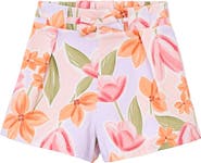 Mayoral Floral Shorts With Belt