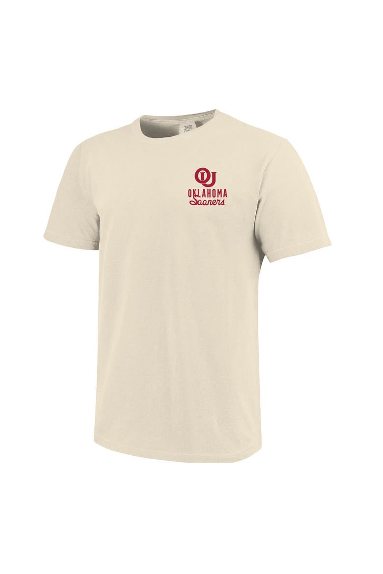 Men's Cream Oklahoma Sooners Comfort Colors Mascot Overlay T-Shirt, Main, color, Cream