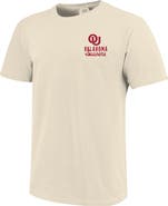 IMAGE ONE Men's Cream Oklahoma Sooners Comfort Colors Mascot Overlay T-Shirt