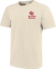 IMAGE ONE Men's Cream Oklahoma Sooners Comfort Colors Mascot Overlay T-Shirt
