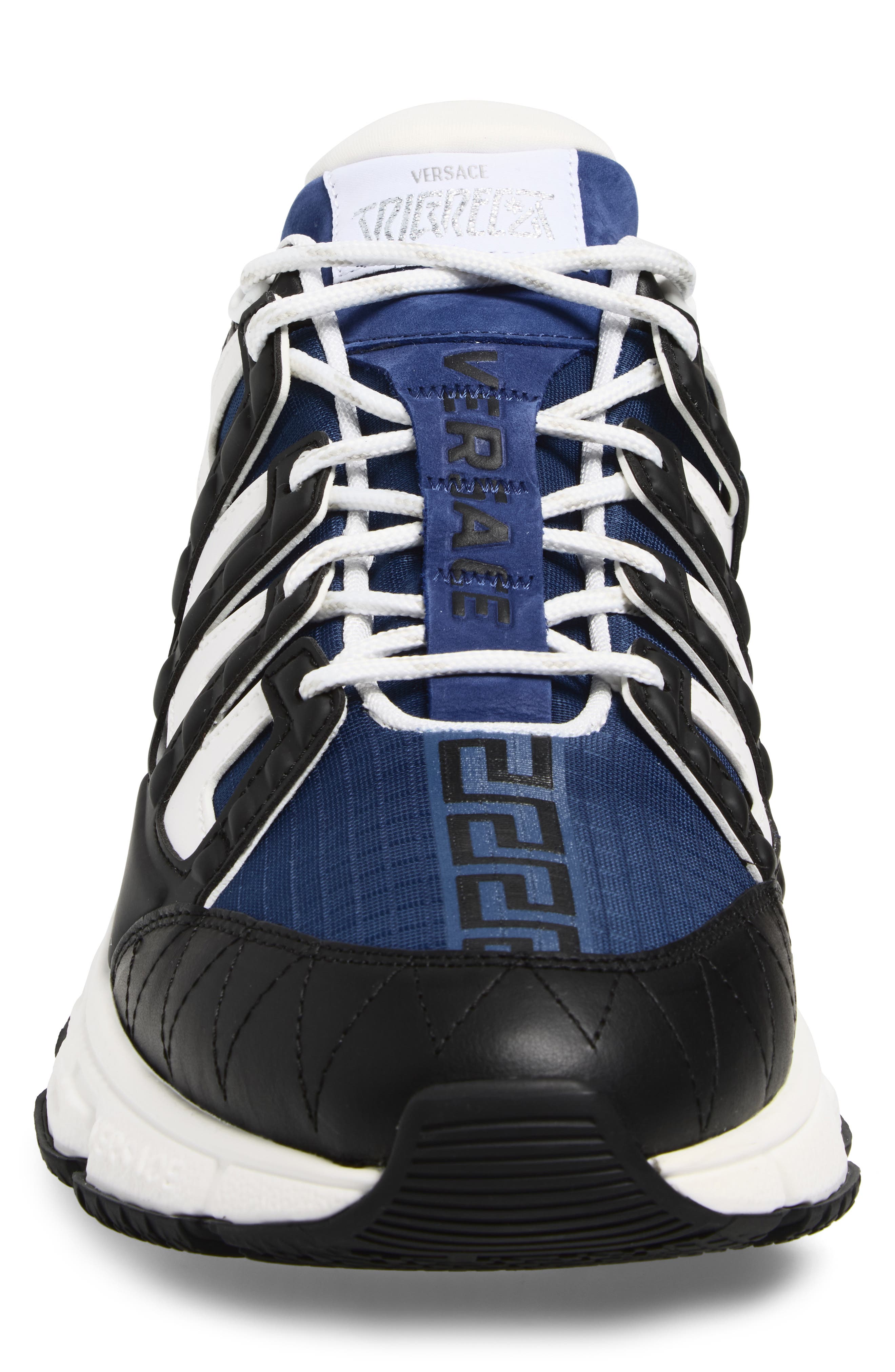 Versace Trigreca Sneaker, Alternate, color, Black Blue Petrolio White