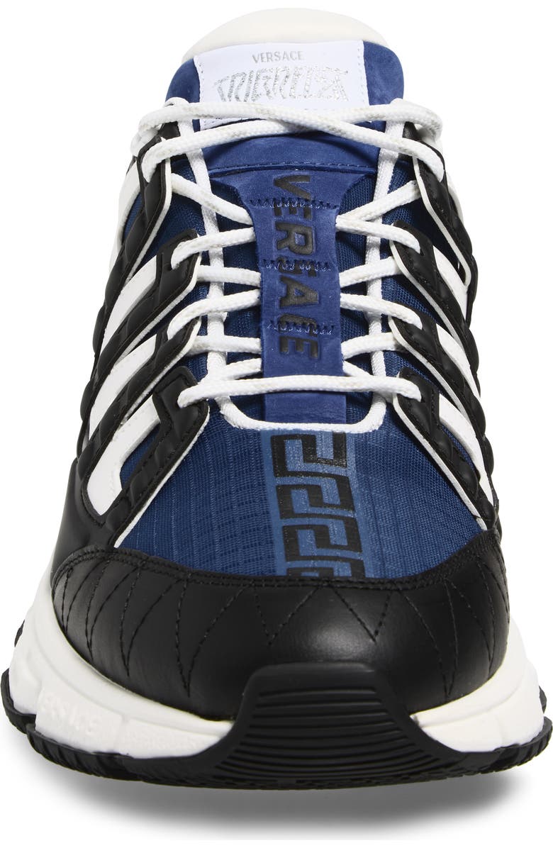 Versace Trigreca Sneaker, Alternate, color, Black Blue Petrolio White