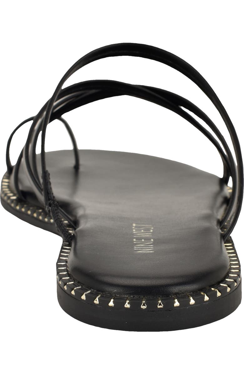 Nine West Digen Toe Loop Sandal, Alternate, color, Black