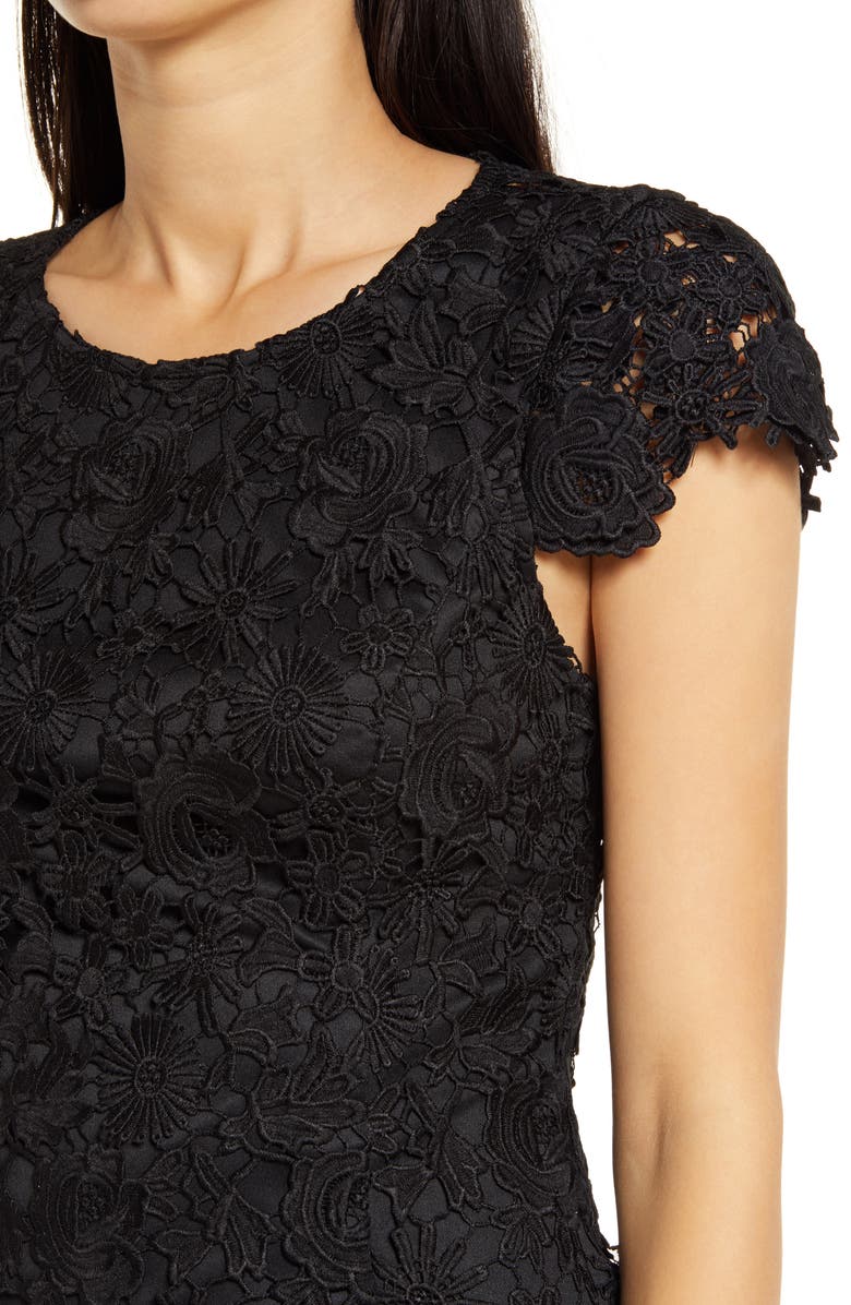 Lulus Romance Language Backless Lace Body-Con Dress, Alternate, color, 