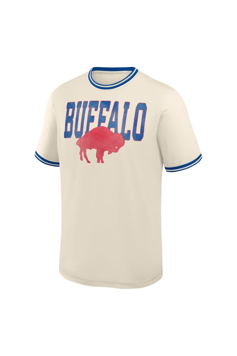 Men's Fanatics Cream Buffalo Bills Time Honored Tradition Ringer Fashion Top, Alternate, color, Cream